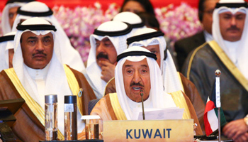 Kuwait's Emir Sheikh Sabah Al-Ahmed Al-Jaber Al-Sabah speaks at the Asia Cooperation Dialogue summit in Bangkok (Reuters/Athit Perawongmetha)