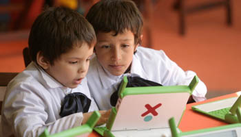 Uruguayan schoolchildren using laptops provided by the government to all pupils under the ‘Ceibal Plan’ (Reuters/Andres Stapff)