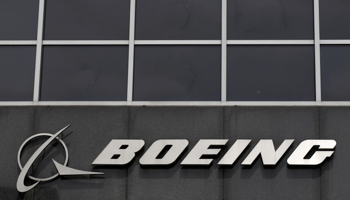 The Boeing logo shown at their headquarters in Chicago (Reuters/Jim Young)