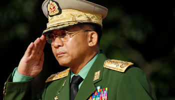 Myanmar Commander in Chief Senior General Min Aung Hlaing (Reuters/Soe Zeya Tun)