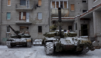 Tanks in the town of Avdiyivka (Reuters/Gleb Garanich)