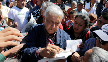 Andres Manuel Lopez Obrador, leader of the National Regeneration Movement party (Reuters/Henry Romero)