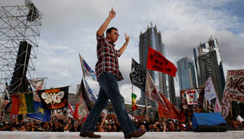 Jakarta governor Ahok at a campaign rally (Reuters/Darren Whiteside)