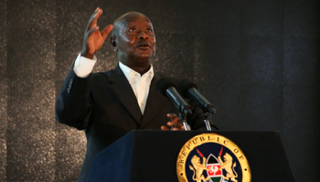 Ugandan President Yoweri Museveni in Laikipia county, Kenya (Reuters/Siegfried Modola)
