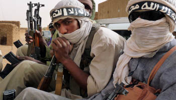 Ansar Dine militiamen reportedly from Mauritania and Niger in Mali, 2012 (Reuters/Adama Diarra)