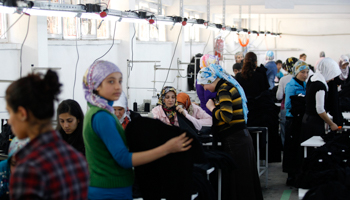 Female workers at textile factory in Kozluk, in the south-eastern province of Batman, where unemployment is chronically among the highest in Turkey (Reuters/Umit Bektas)