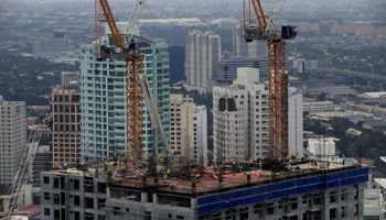 A construction site, on a building in Makati City, metro Manila (Reuters/Romeo Ranoco)