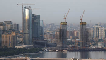 A general view shows skyscrapers under construction in Baku, Azerbaijan (Reuters/Maxim Shemetov)