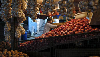 A local vegetable market in Mumbai (Reuters/Shailesh Andrade)