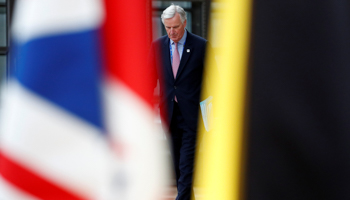 European Chief Negotiator for Brexit Michel Barnier as he arrives at the EU summit in Brussels (Reuters/Christian Hartmann)