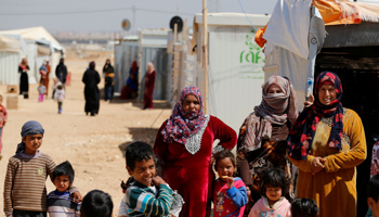 Syrian refugees at Al Zaatari refugee camp in the Jordanian city of Mafraq, near the border with Syria (Reuters/Ammar Awad)