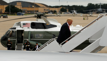 US President Donald Trump boards Air Force One (Reuters/Jonathan Ernst)