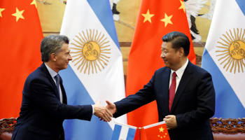 Presidents Mauricio Macri and Xi Jinping at a signing ceremony in Beijing (Reuters/Damir Sagolj)