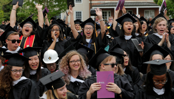 Graduating seniors at Smith College in Northampton, Massachusetts (Reuters/Brian Snyder)