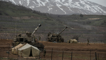 Israeli mobile artillery units near the border with Syria in the Golan Heights, in 2015 (Reuters/Baz Ratner)