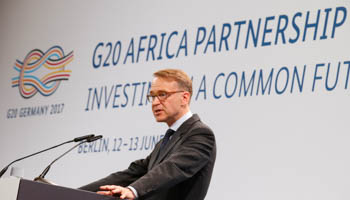 Deutsche Bundesbank President Jens Weidmann gives a keynote to the ‘G20 Africa Partnership – Investing in a Common Future’ Summit in Berlin, Germany (Reuters/Axel Schmidt)