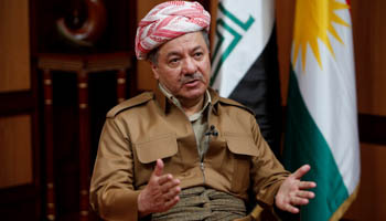 Iraq's Kurdistan region's President Massoud Barzani speaks during an interview with Reuters in Erbil, Iraq (Reuters/Azad Lashkari)