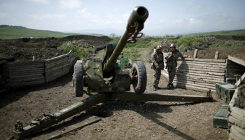An Armenia artillery position near Martuni in Nagorno-Karabakh (Reuters/Staff)
