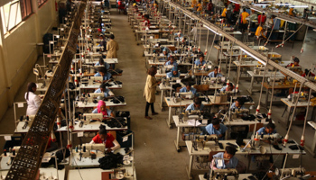Workers at a leather manufacturing company in Ethiopia's capital Addis Ababa (Reuters/Tiksa Negeri)