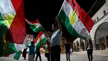 Turkish Kurds in Diyarbakir show solidarity with the Iraqi Kurds’ independence referendum on September 25 (Reuters/Sertac Kayar)
