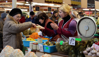 A food market in Riga, Latvia (Reuters/Ints Kalnins)