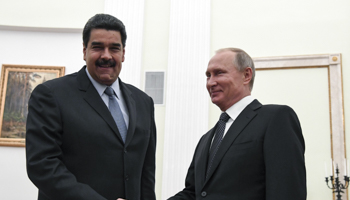 Presidents Nicolas Maduro and Vladimir Putin at a meeting at the Kremlin earlier this month (Reuters/Yuri Kadobnov/Pool)