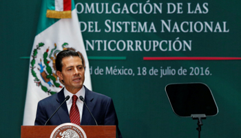 Mexico's President Enrique Pena Nieto at the National Palace in Mexico City (Reuters/Henry Romero)
