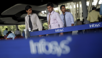 Employees of Indian software company Infosys in Bangalore (Reuters/Vivek Prakash)