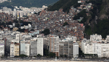 The Pavao-Pavaozinho slum atop the Copacabana neighborhood in Rio de Janeiro, Brazil (Reuters/Nacho Doce)