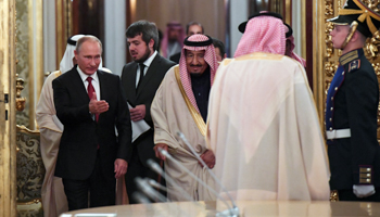Russian President Vladimir Putin and Saudi Arabia's King Salman (Reuters/Yuri Kadobnov/Pool)