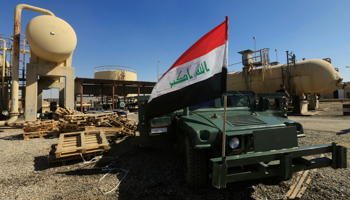 A military vehicle at an oil field in Dibis area on the outskirts of Kirkuk (Reuters/Alaa Al)