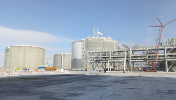 Construction work at the Yamal LNG plant (Reuters/Olesya Astakhova)