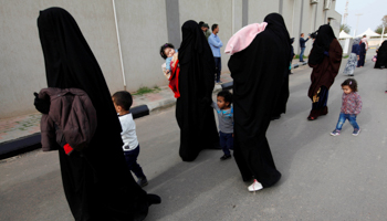 Female jihadists with their children at Reform and Rehabilitation foundation in Mitiga in Tripoli, Libya (Reuters/Ismail Zitouny)