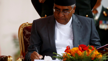 Nepali Prime Minister Sher Bahadur Deuba (Reuters/Navesh Chitrakar)