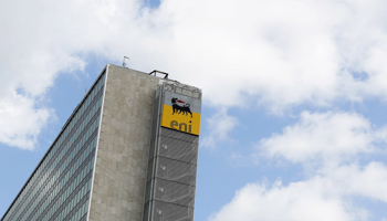 The logo of oil company Eni-Saipem is pictured at its headquarters in Rome, Italy (Reuters/Alessandro Bianchi)