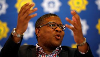 Minister of Police Fikile Mbalula (Reuters/Siphiwe Sibeko)