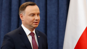 Polish President Andrzej Duda responds to the European Commission decision to launch Article 7 procedure, Warsaw, December 20, 2017 (Reuters/Kacper Pempel)