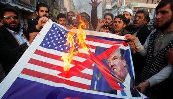 Protesters at an anti-US rally in Pakistan (Reuters/Fayaz Aziz)