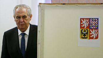 Re-elected Czech President Milos Zeman (Reuters/David W Cerny)