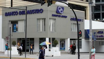 A branch of the Banco del Austro in Quito, Ecuador (Reuters/Guillermo Granja)