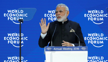 Indian Prime Minister Narendra Modi at the World Economic Forum (Reuters/Denis Balibouse)