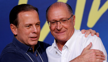 Sao Paulo Mayor Joao Doria, left, and Governor Geraldo Alckmin (Reuters/Adriano Machado)