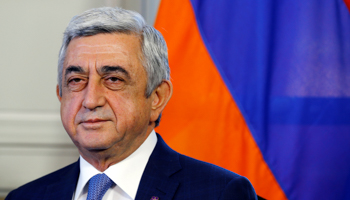 Outgoing President Serzh Sargsyan (Reuters/Denis Balibouse)