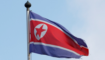 North Korean flag (Reuters/Denis Balibouse)