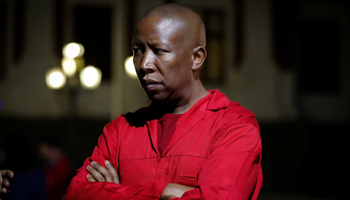 Julius Malema, leader of the opposition Economic Freedom Fighters, South Africa (Reuters/Sumaya Hisham)
