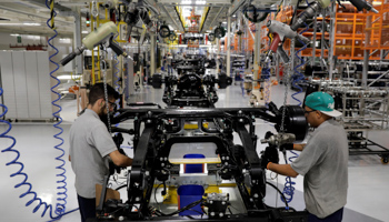 The Mercedes Benz assembly line at Sao Bernardo do Campo (Reuters/Paulo Whitaker)