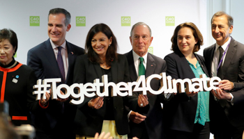 The October 2017 C40 Cities summit on cutting greenhouse gas emissions (Reuters/Charles Platiau)