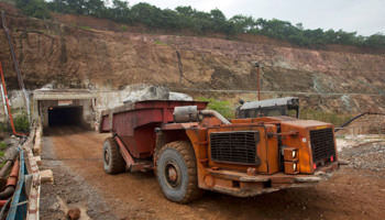 A truck exits the Chibuluma copper mine (Reuters/Rogan Ward)