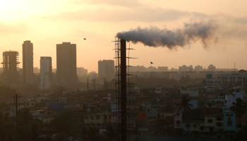 Smoke is emitted from a chimney of a biomedical waste facility in Mumbai, India (Reuters/Francis Mascarenhas)