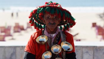 A traditional drinks seller at the Atlantic beach in Agadir (Reuters/Amr Abdallah Dalsh)